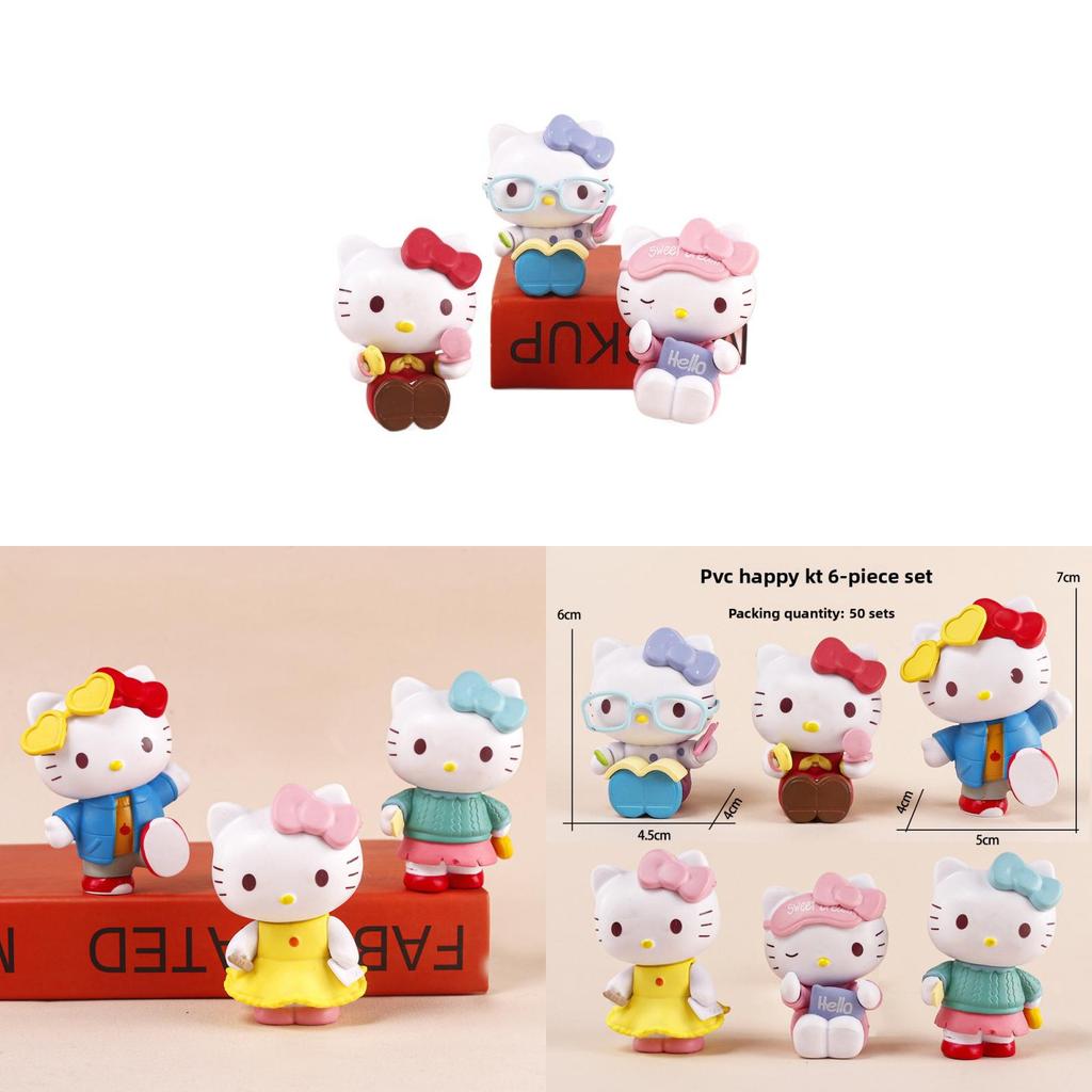 Kt Cat Pvc Car Dashboard Decoration Collectible Toy Gift For Girls