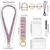 Adjustable Elastic Material Retractable Lanyard Set Luxury Female Keychain  Office Gift