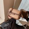 Bag women's autumn new trendy fashion contrasting color single shoulder underarm small square bag texture retro oblique span bag
