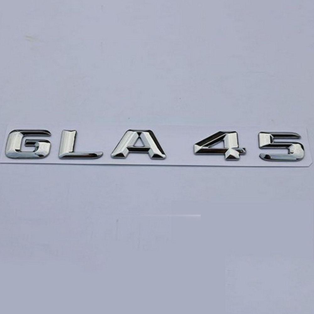 For Mercedes Benz W176 W177 A45 ClA45 GlA45 Turbo 4Matic Bright Silver 3D Car Style Decorate Fender Boot Cover Logo Badge New