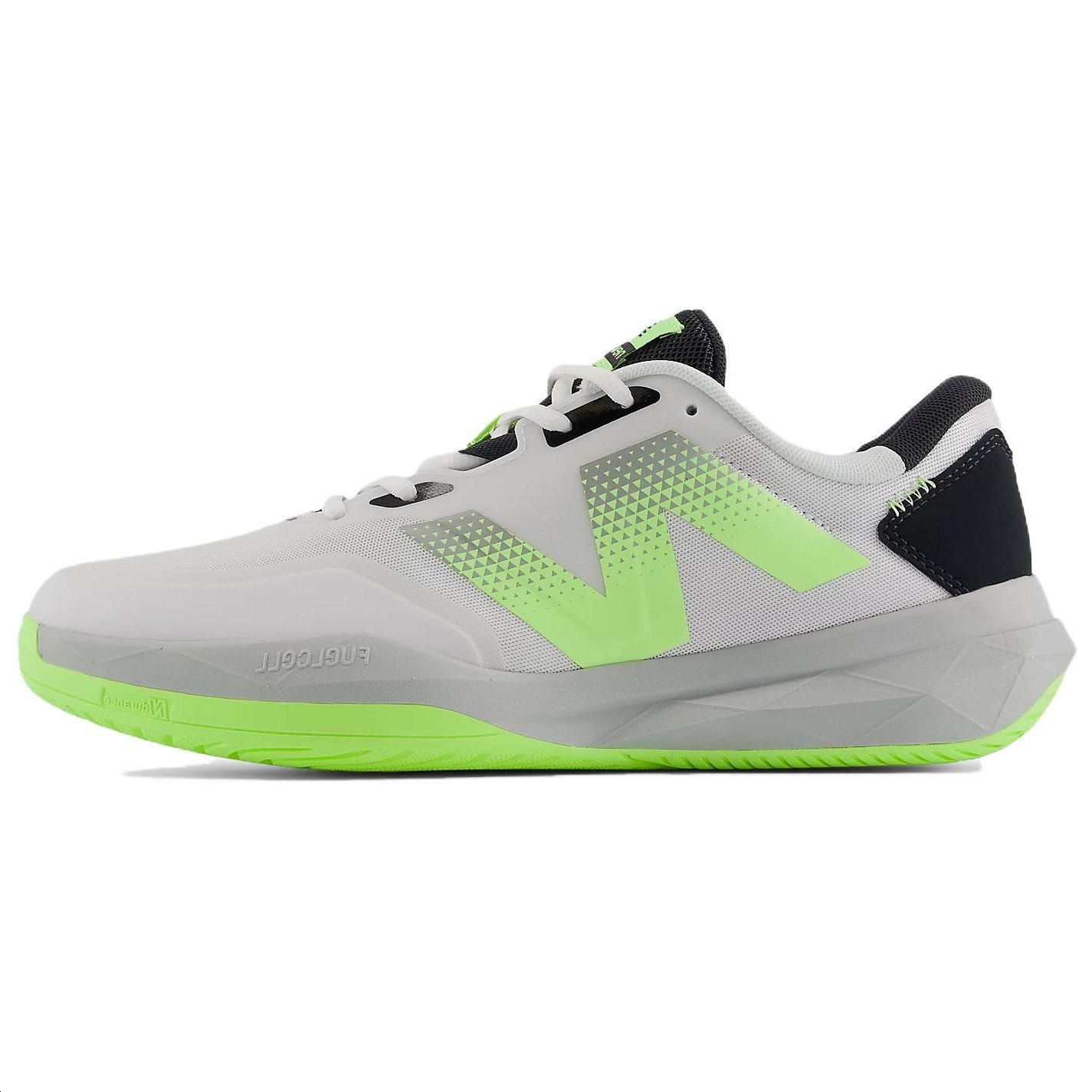 

New Balance FuelCell 796 v4 White Bleached Lime Glo Black MCH796W4 Men s All Court Tennis Shoes 41.5