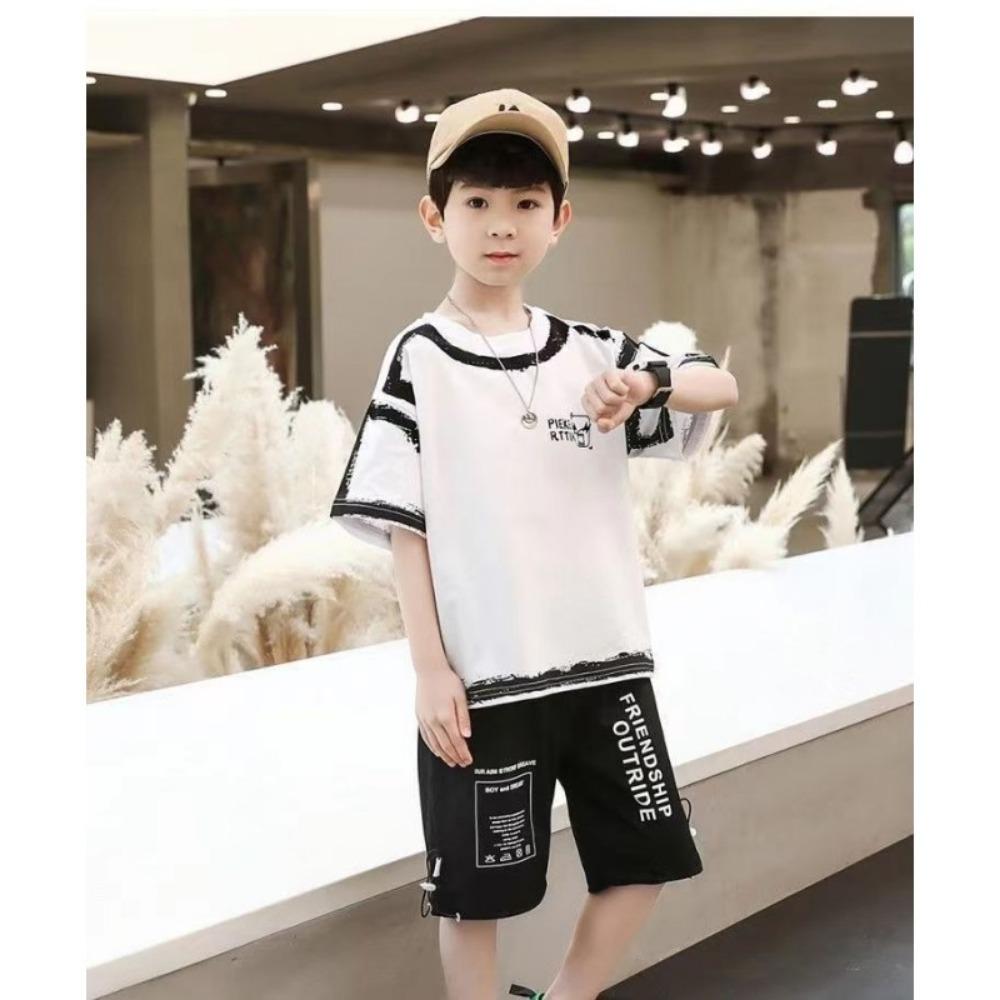 Boys' Summer Fashion Leisure Sports Fashion Clothing Set