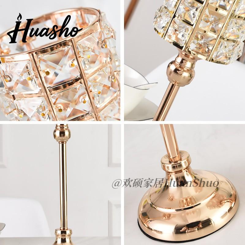 Elegant Gold/ Metal Candle Holder With Crystal Accents Wedding Dinner Party Home Decor