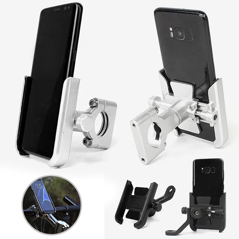 360 graders universalt metallsykkelmotorsykkelmotorspeil styre smarttelefonholder stativfeste for iPhone Xiaomi Samsung