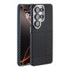 Funda de Carga Inalámbrica con Patrón de Fibra de Carbono y Kevlar para Negocios para Samsung S26 Ultra S25 S24 Ultra para MagSafe Cubierta Fina Anticaídas