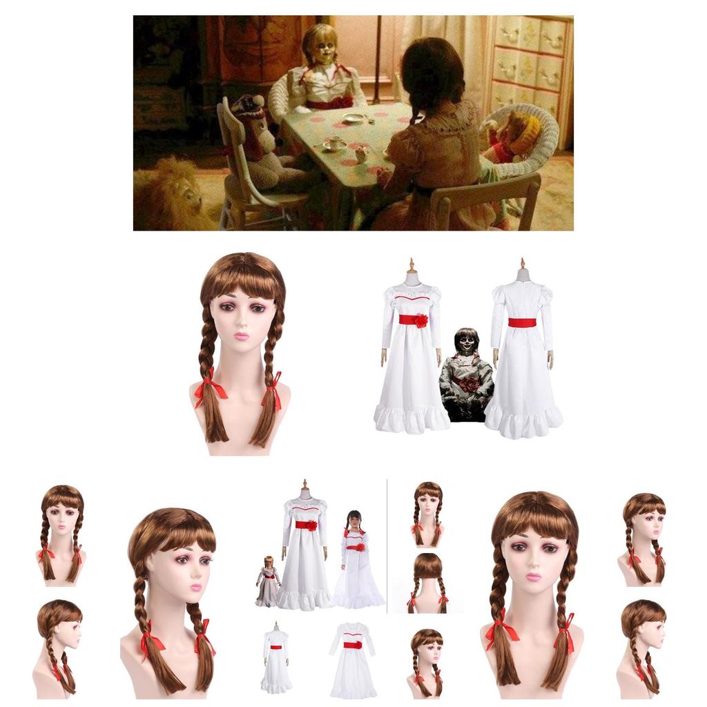 Adult Annabell Wig With Ponytails For Cosplay Costume Accessory