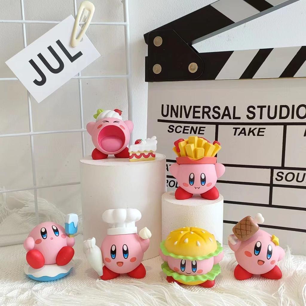 Kirby Car Dashboard Ornament, Realistic Cake Model, Small Figurine, Computer Desk Decoration, Cartoon Fun Toy, Gift For Friends