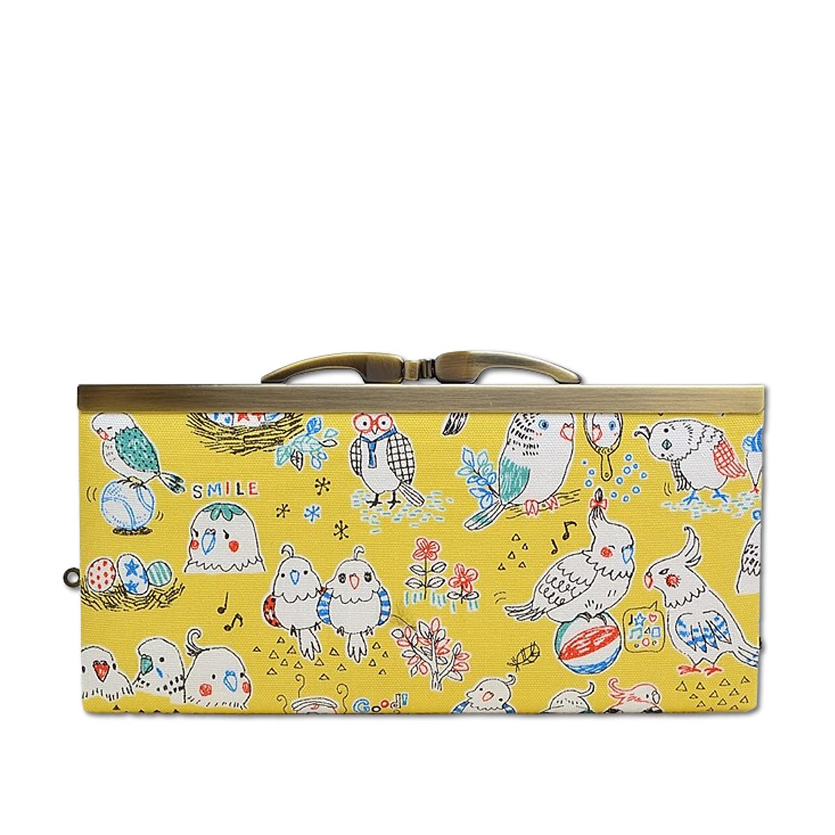 

[ОРИГИНАЛЬНАЯ КОЛЛЕКЦИЯ SHIKISAIDO] Кошелек Shikisaido с застежкой, серия «Узор попугайчиков» (желтый)