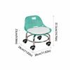 Acrylic Low Stool Universal Wheel Shoe Changing Stool Backrest Stool  Changing Shoes Use