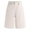Navigare Women's Cotton A-Line Capri Pants with Belt