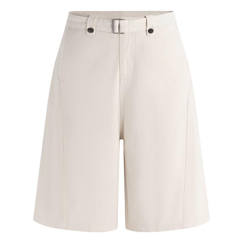 Navigare Women's Cotton A-Line Capri Pants with Belt