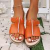 European and American large-size sandals metal buckle decorative hemp rope wedge heel light bottom fish mouth sandals