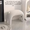 Small Stool Dressing Chair Plush Shoe Changing Stool Footrest Makeup Stool  Entryway