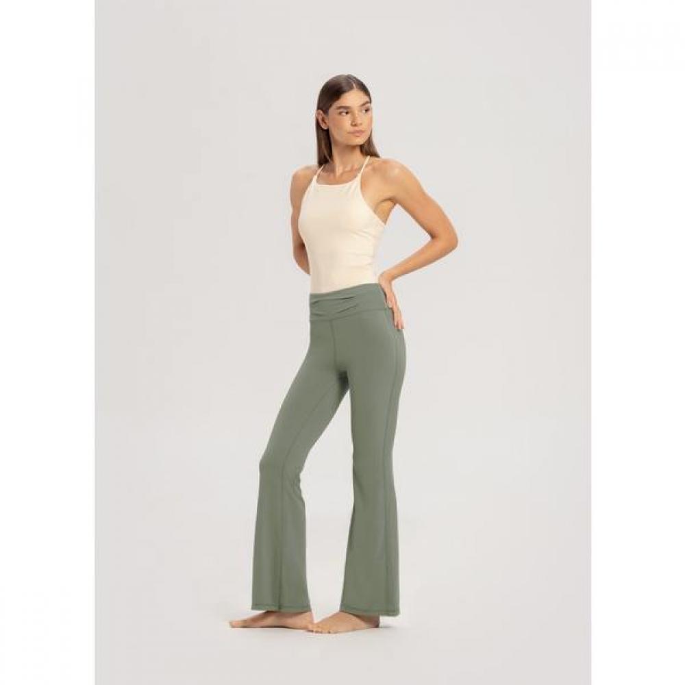 Budhi Mudra Shirring Flare Pants Sea Spray