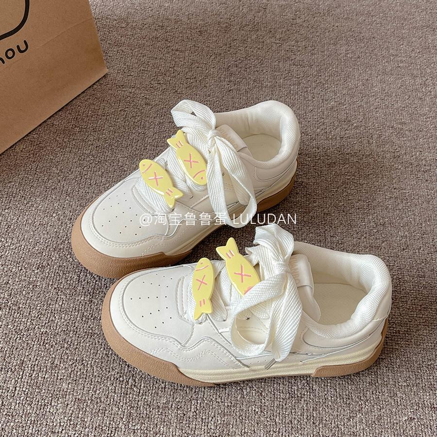 Original niche design fleece board shoes women's 2025 new winter versatile platform white shoes warm casual shoes