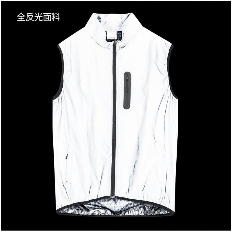 WOSAWE Cycling Windbreaker Vest Unisex Reflective Sleeveless Jacket Road Bike Riding Running Outdoor Sports