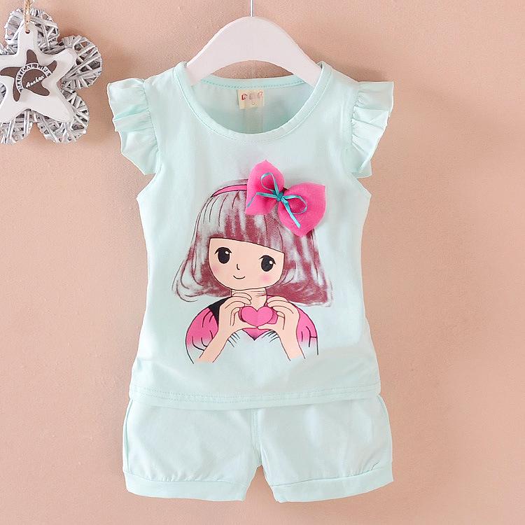 Korean-Style Summer Floral Vest & Shorts Set for Girls (0-4 Years)