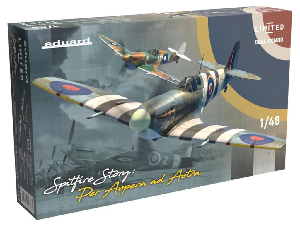 Eduard 1/48 Dual Combo Limited Edition Royal Air Force Spitfire Story Mk.5c Per Aspera Ad Astra Plastic Model Kit EDU11162