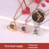 S925 Silver "I Love You" Heart-Shaped Necklace with Nano Engraving and Photo/Text Options