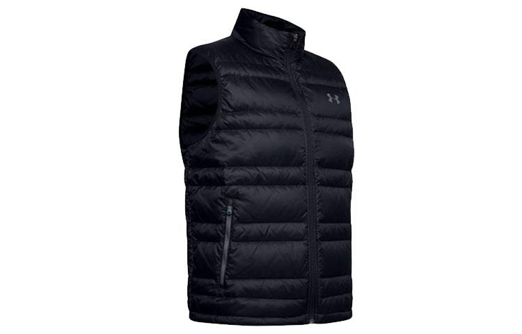 Under Armour Down Vests Men s Black Stand Collar Moderate Other 1342741-001 S