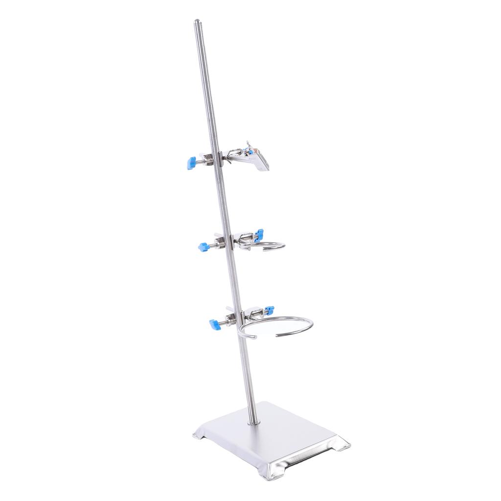 Laboratory Stand Set Stainless Steel Lab Support Stand Set with Flask Clamp and Burette Clamp