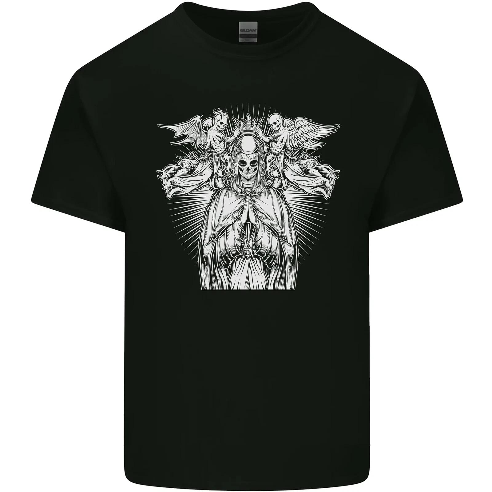 Angel of Death Day of the Dead Skull DOTD Kids T-Shirt Childrens S