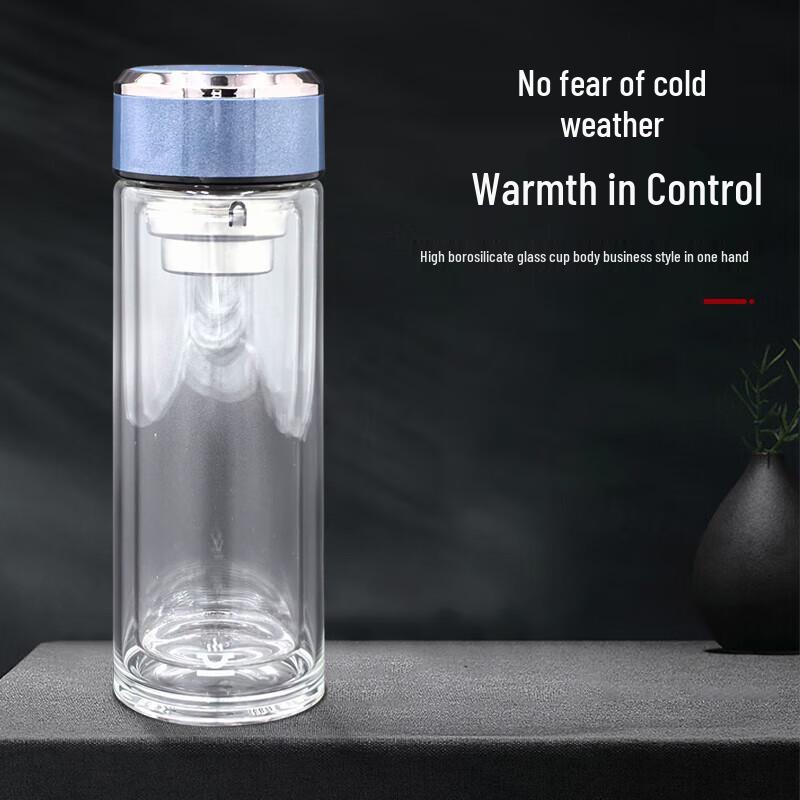Kangcheng Kangbo Double Wall Glass Bottle with Tea Infuser