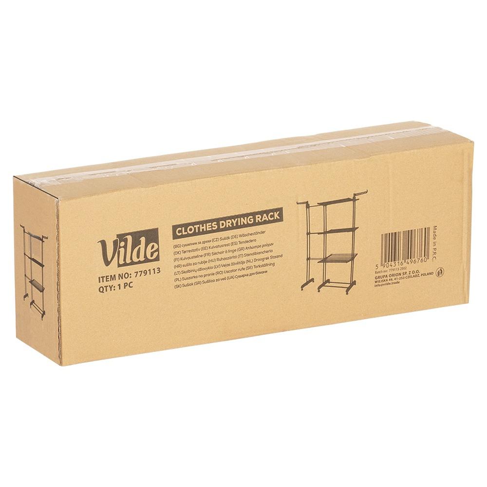 Metall Schwarz Vertikal Ausziehbar Wäscheständer XXL 78-130X64X172 Cm