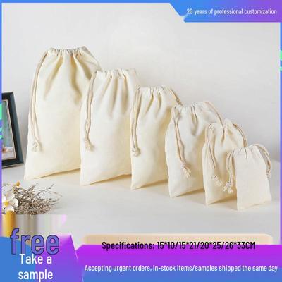 Canvas Drawstring Cotton Backpack with Logo Printing