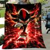Sonic The Hedgehog Printed Blanket Soft Plush Blanket For Couch Sofa Camping Outdoor Travel And Daily Use