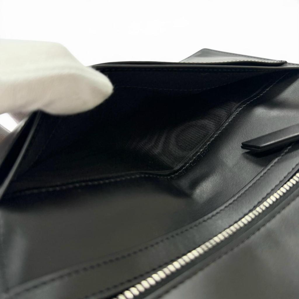 Great Maison Margiela Purse 4-Stitch Bifold Wallet Long Wallet black Used