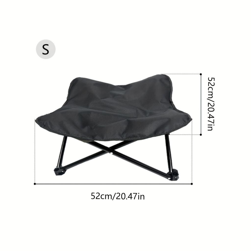 1pc Elevated Foldable Pet Bed, 600D Oxford Fabric Anti-Scratch Moisture-Proof, X-Stability Steel Frame, Breathable Portable Pet