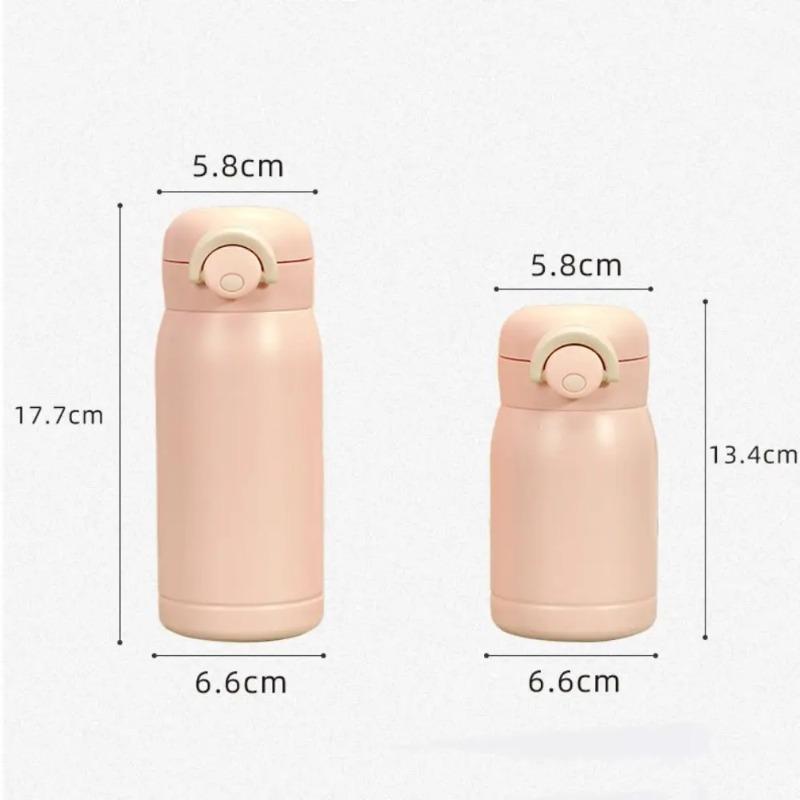 304 Stainless Steel Mini Thermos Cup Cute 220/320ml Small Capacity Vacuum Flask Pop-up Lock Mug Girls