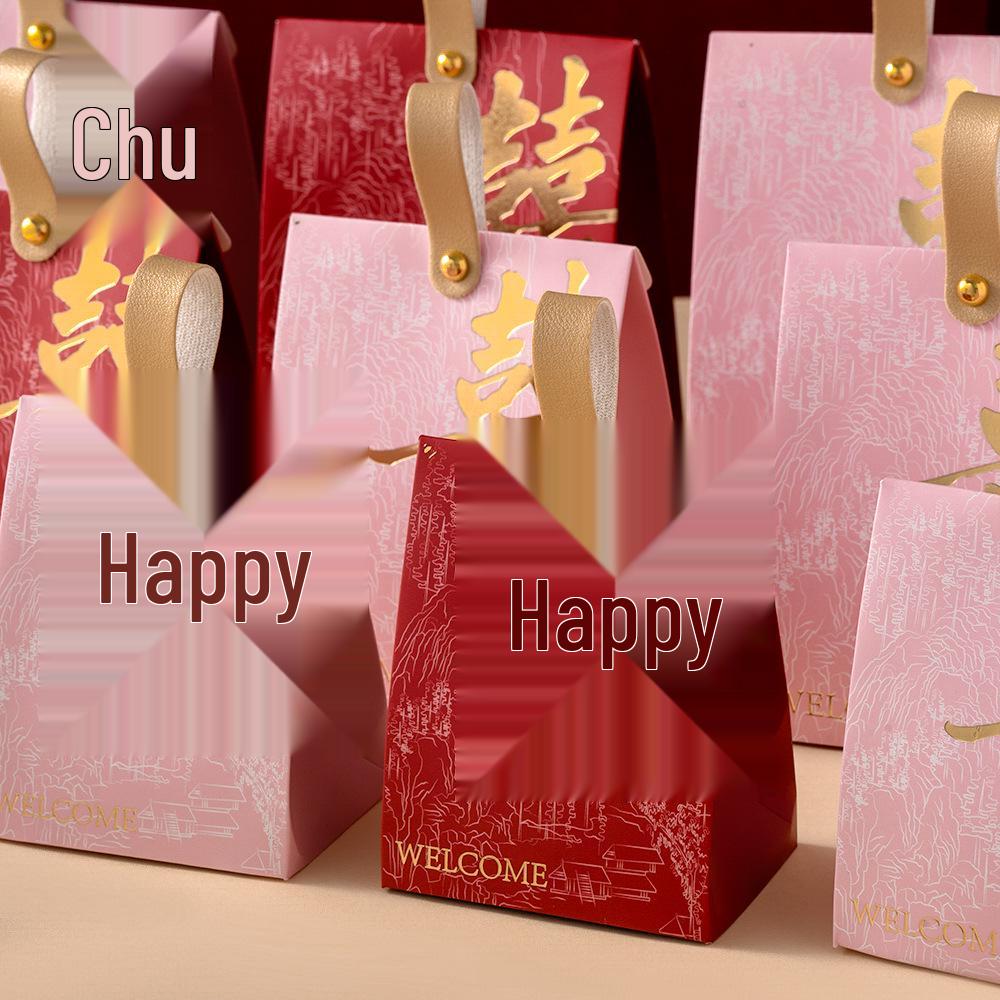 Exklusiv Kinesisk Bröllopskaramell/Gåva Handväska Låda