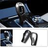 2Pcs/Set LHD Carbon Fiber Car Gear Shift Knob Cover Trim Interior Gear Shift Collars For BMW X5 X6 1/2/3/4/5/6 Series