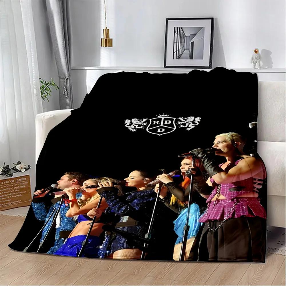 Mexico POP Band RBD Rebelde Printed Blanket Picnic Blankets Warm Blanket Soft and Comfortable Blanket Home Travel Birthday Gift