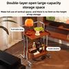 Antique Side Table Sofa Beside Movable Coffee Tables Living Room Snack Storage Handcart Kitchen Condiments Organizer Rack