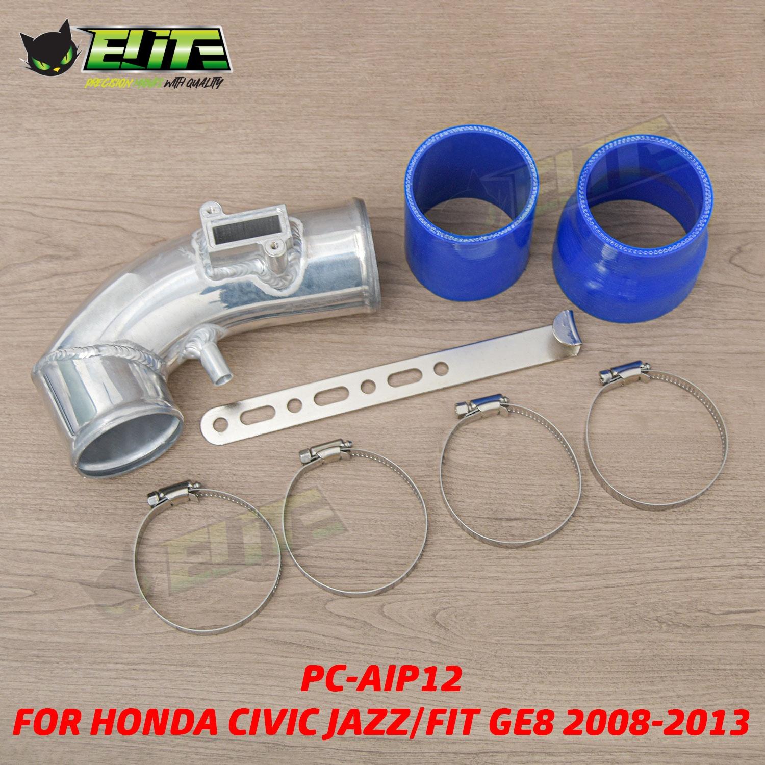 Car Intake Systems Cold Silicone Hose Aluminium Air Intake Pipe Kit for Honda Civic JAZZ/Fit GE8 2008-2013 without air filter