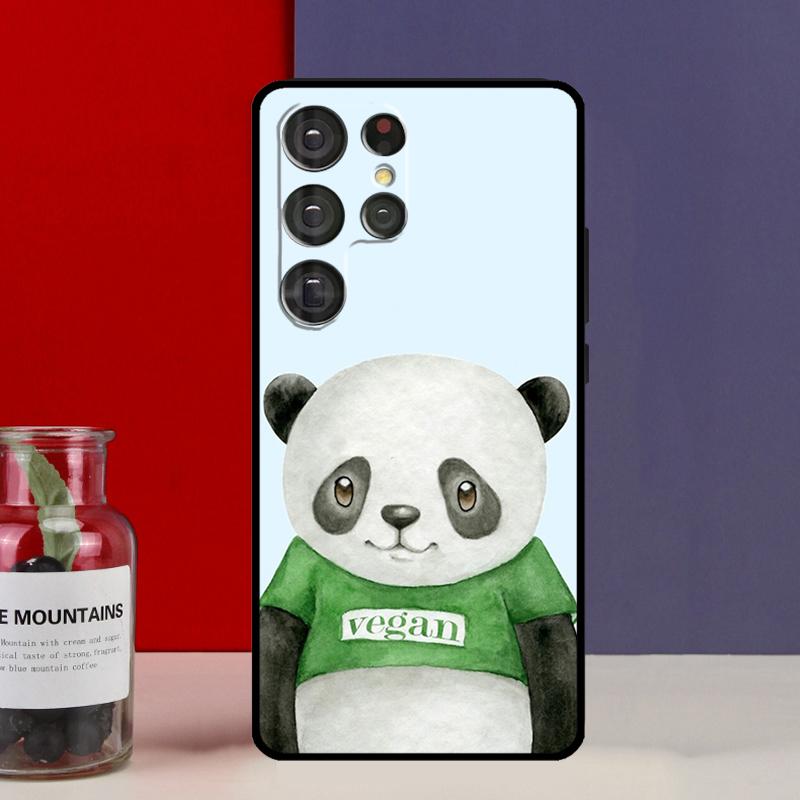 Vegan Pattern Funda Case For Samsung Galaxy S25 Ultra S9 S10 S20 S21 S22 Plus S23 Ultra S24 FE Phone Cover