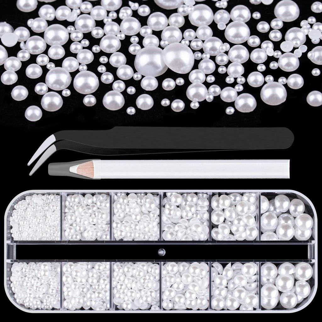 Flat Back Pearl & Rhinestone Face and Nail Art Stickers