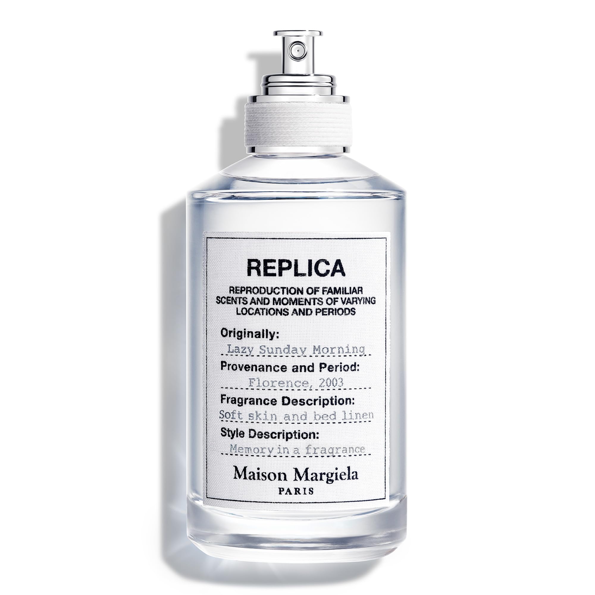 

Maison Margiela - Replica - Lazy Sunday Morning Eau de Toilette - Fresh & Floral Fragrance - With Lily of the Valley, Iris Accord & White Musks Accord 3.4 FL Oz (Pack of 1)