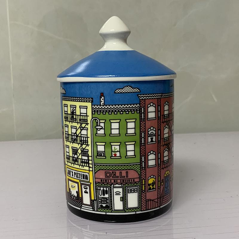 Neuschwanstein Castle Candle Holder Candles Jar Retro Storage Bin Ceramic Caft Home Decoration Jewerlly Storage Box