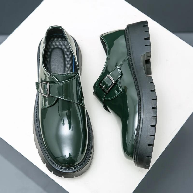 Men's Luxury Brand Leather Shoes Comfort Platform Work Casual Shoes Fashion Designer Wedding Formal Shoes Outdoor Men Dress Shoe