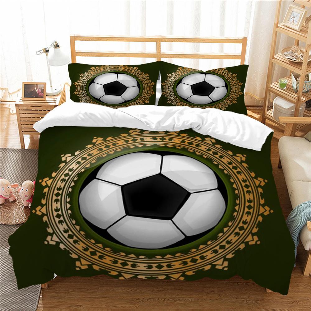 Bettbezug, Fußball-Bettbezug, Anzug, Frau, Mann, weiche Heimtextilien, Einzelbett, Doppelbett, coole Bettwäsche-Sets