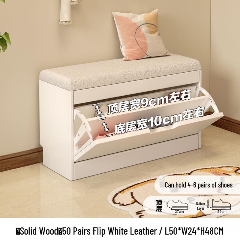 Flip-Top Shoe Cabinet & Bench: Multi-Functional Entryway Shoe Storage and Sofa Stool