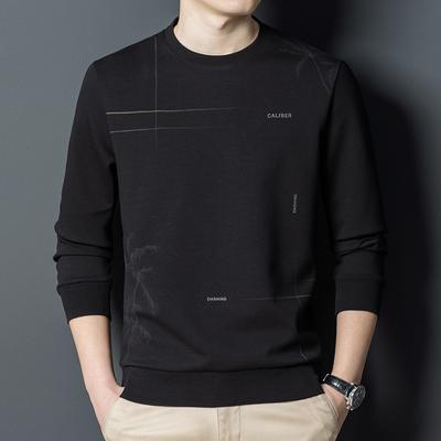 Nuove felpe da uomo per la primavera e l'autunno, casual, girocollo, larghe, maniche lunghe, sottili, camicie alla moda da uomo