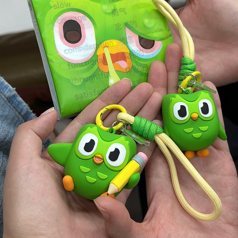 New Original Blind Box Duolingo Fragrance Pendant Series Cotton PVC Doll Mystery Box Car Bag Decor Cute Toy Birthday Gift