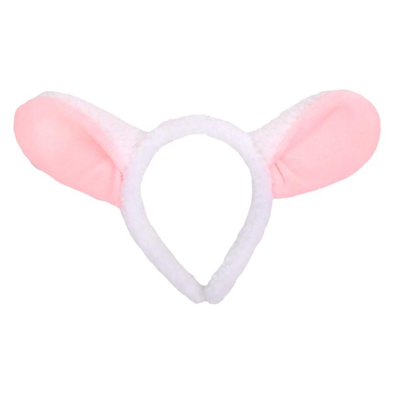 Fashionable Sheep Ear Headband And Tail Set For Kids Soft Plush Headpiece Ornament For Costume Parties And Cosplay Fun