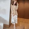 Spring Autumn Korean  Double Breasted Leisure Suit Coat Black Blazer Slim Notched Blazer Formal Clothes