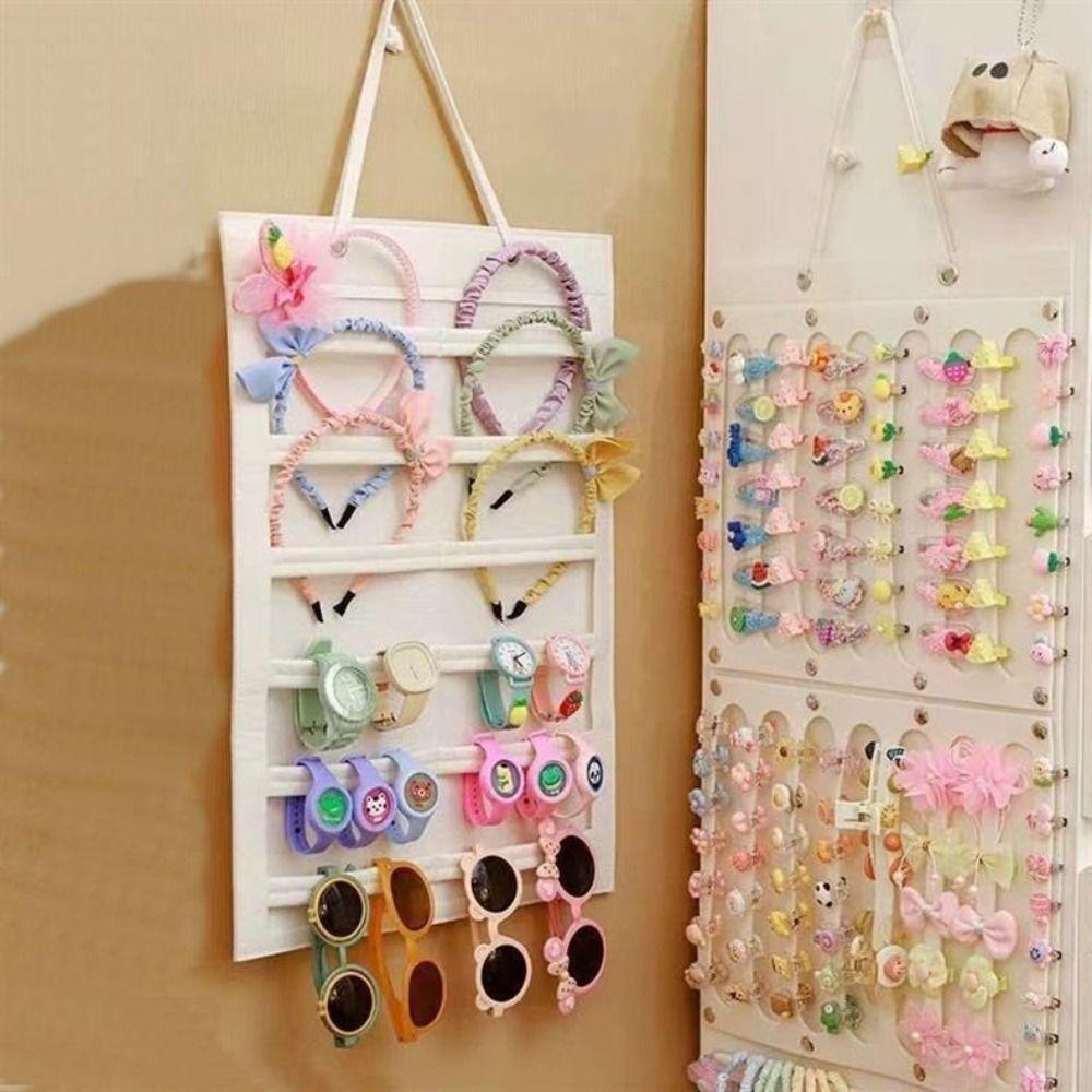 Large Capacity Hair Clip Organizer Space-Saving Headband Holder  Baby Girl's Room